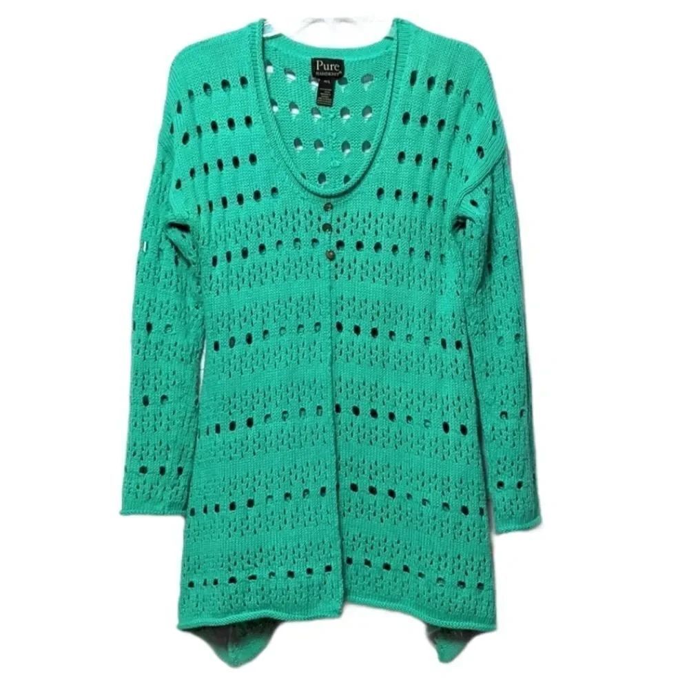 PURE Handknit Trapeze Knit Tunic Sweater M/L